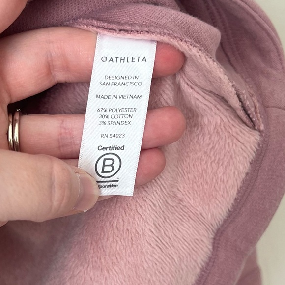 Athleta Women’s Light Pink Cozy Karma Asym Pullover Size XXS - Picture 6 of 7